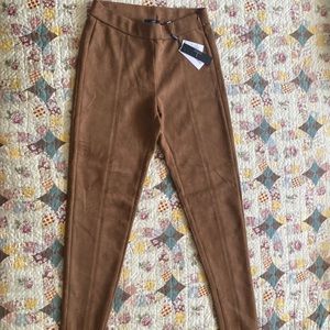 Tahari faux leather pants